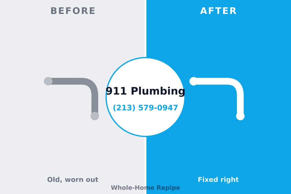 Before and after: plumbing repair Blackville, SC